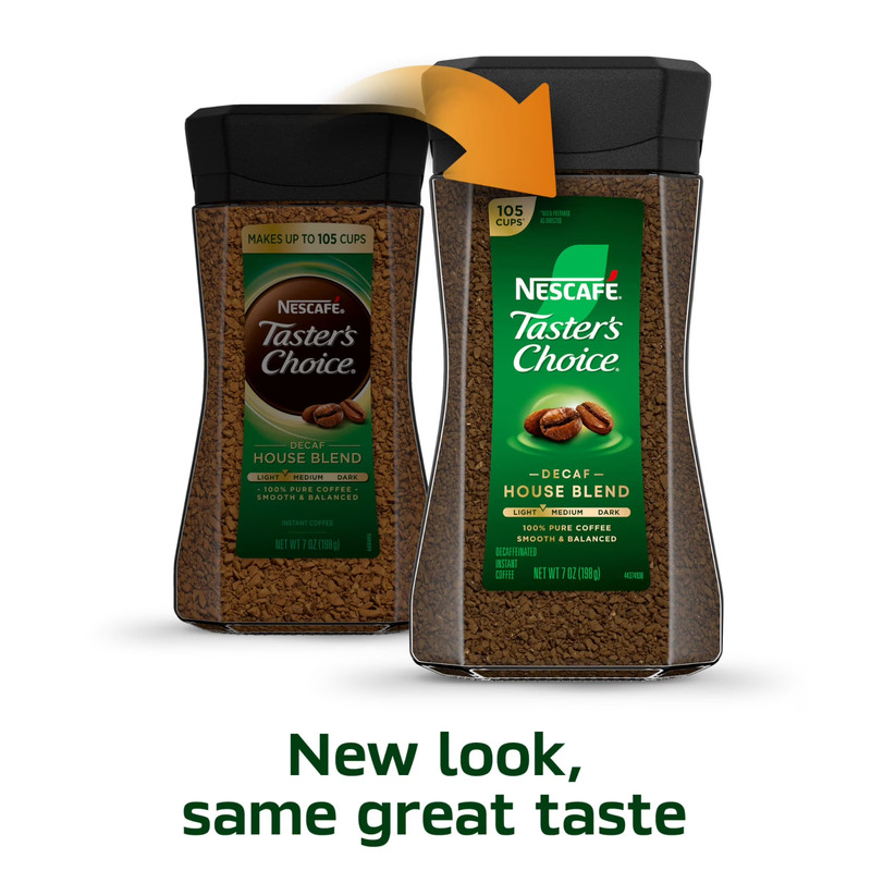 NESCAFÉ Taster's Choice Decaf House Blend, Medium Light Roast Instant Coffee gallery
