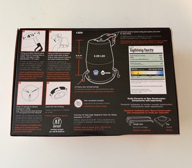 LITHONIA LIGHTING 4” White Recessed Gimbal Integrated LED Lighting Kit gallery