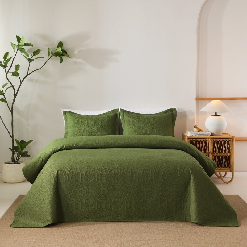 100% Polyester Ultrasonic Quilted Lightweight Quilt Bedspread Set gallery