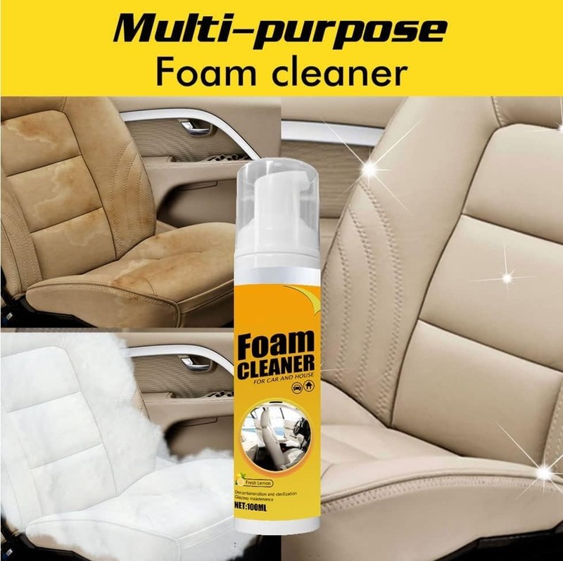 Multipurpose Foam Cleaner Spray, 2 x 100ml for Car Interiors & Household Use gallery