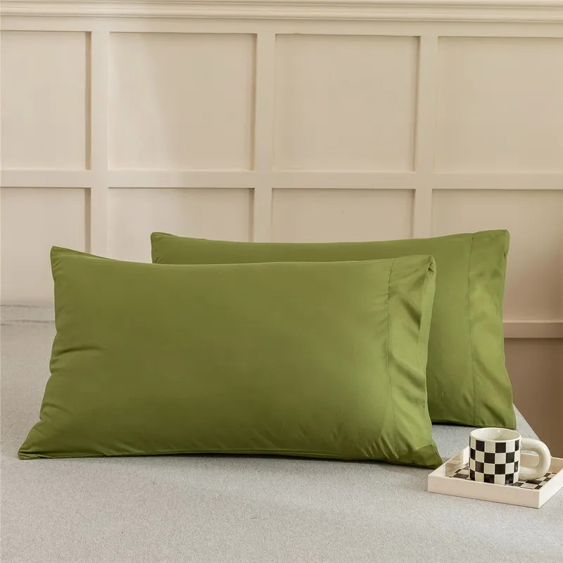2 piece Luxurious Solid Color Pillowcase Comfortably Soft and Hypoallergenic Pil gallery