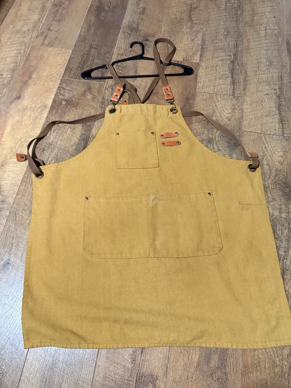 AFUN Heavy Duty Canvas Utility Apron Workwear Straps Cross-Back BBQ Workshop gallery