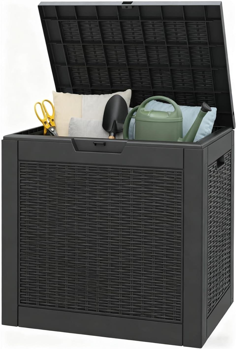 35 Gallon Outdoor Storage Box, Resin Deck Boxes Outdoor Waterproof For Patio gallery