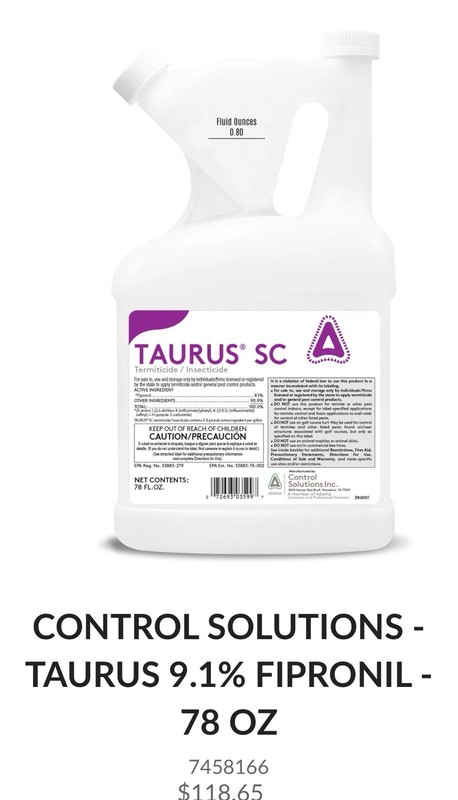 Control Solutions Taurus SC Termiticide/Insecticide Concentrate Liquid 78 fl oz gallery