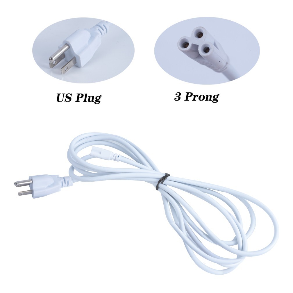 2 Pack 10FT T5 T8 LED Tube Power Extension Cable without On/Off Switch LED T5/T8 gallery
