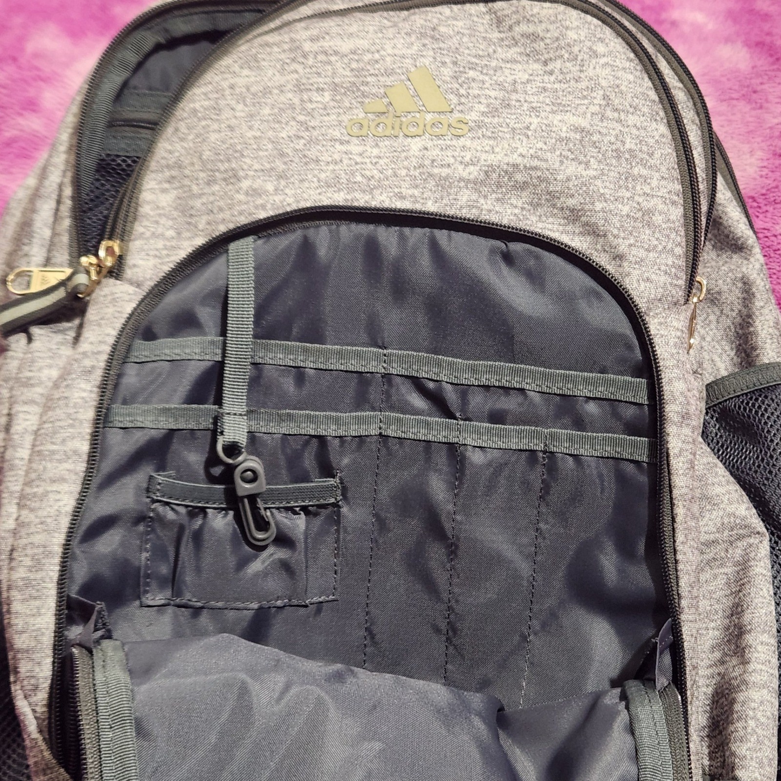 Adidas Loadspring Backpack Gray Black 100% Recycled Polyester Laptop Bookbag 4