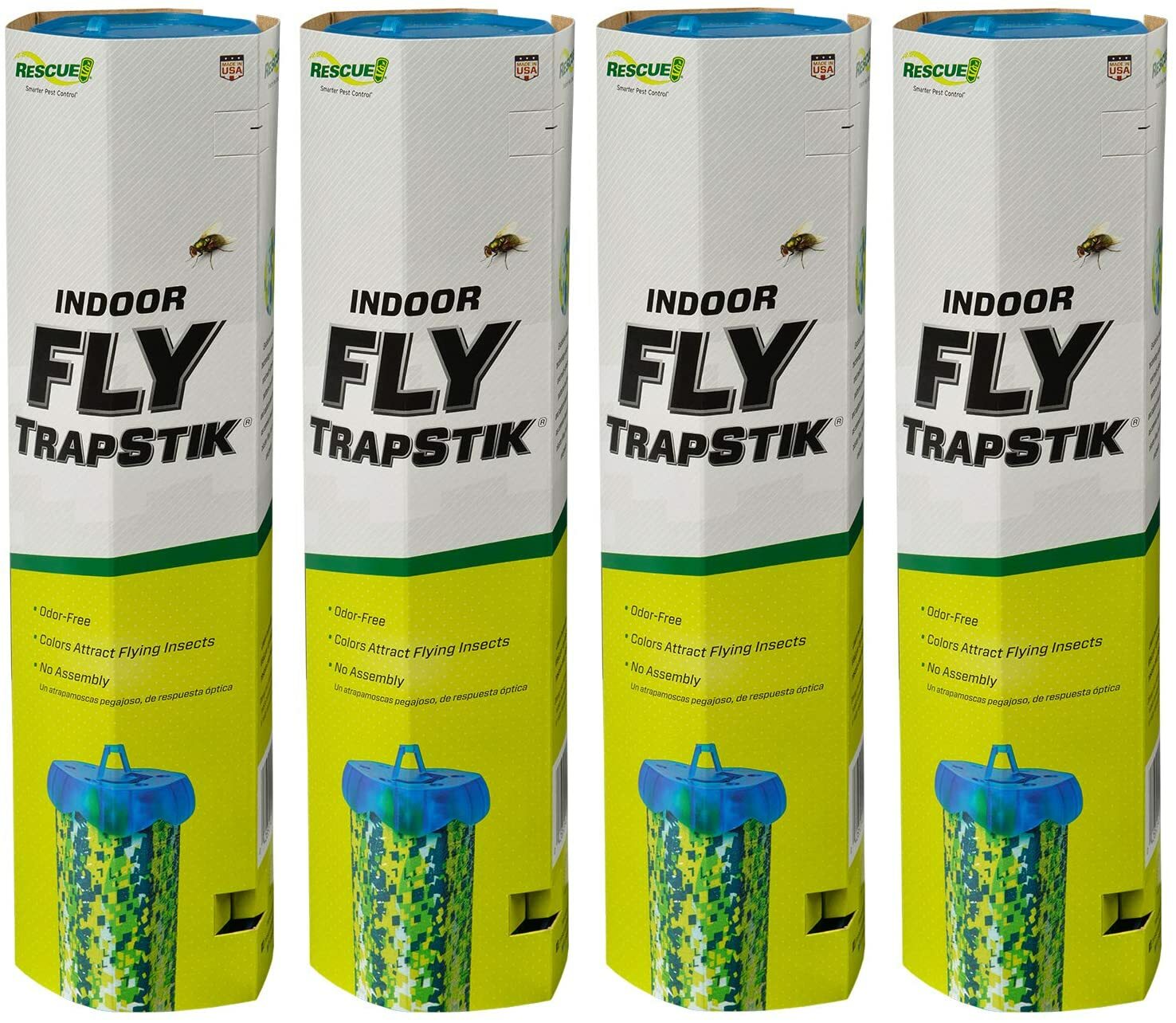4 Pack!! RESCUE! Non-Toxic TrapStik for Flies Indoor Hanging Fly Trap Best Deal gallery