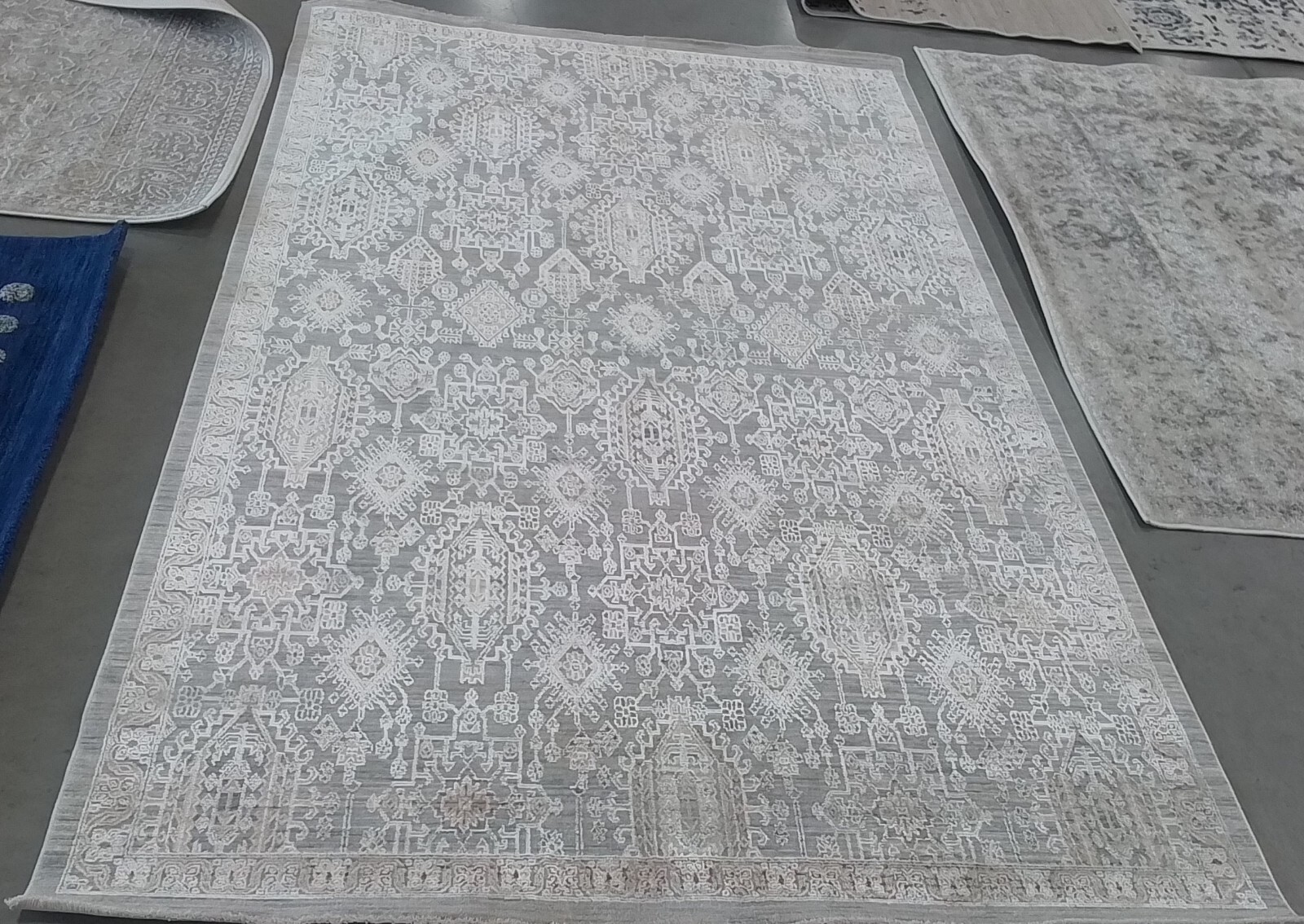 GREY / BLUE RUST 5'-0" x 8'-2" Back Stain Rug Reduced Price 1172759701 MRM322F-5 gallery