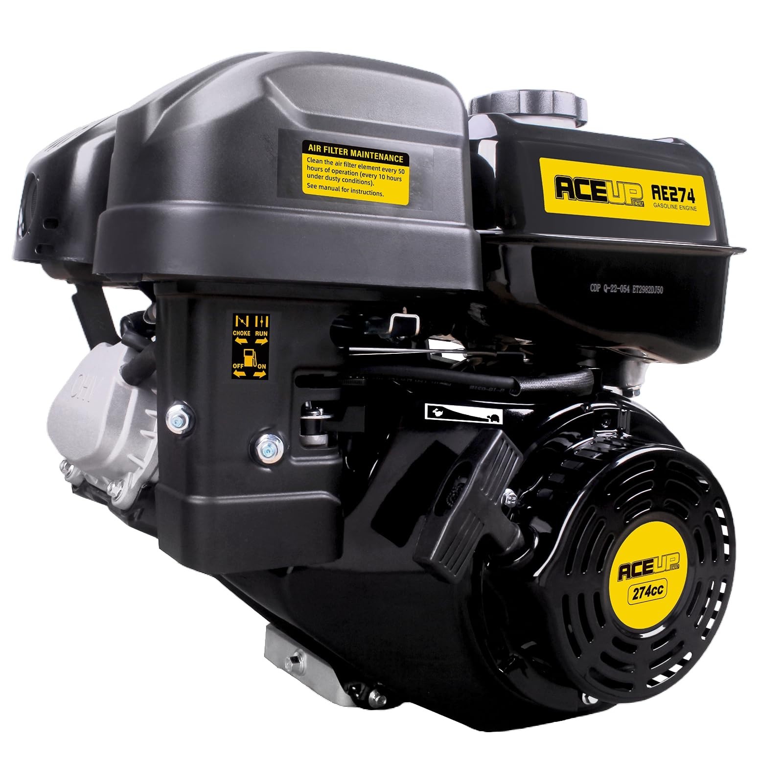 Aceup Energy 9HP 274cc Gasoline Engine Horizontal Shaft OHV 1" Recoil Start New gallery