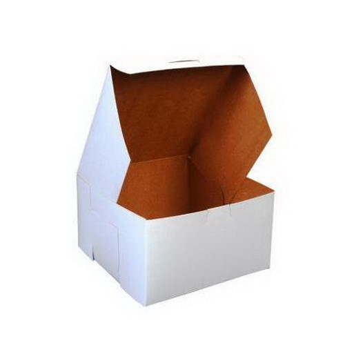 Non-Window Lock Corner Tuck Top 1-Piece Bakery Box 10" L x 10" W x 4" D | 100/ct gallery