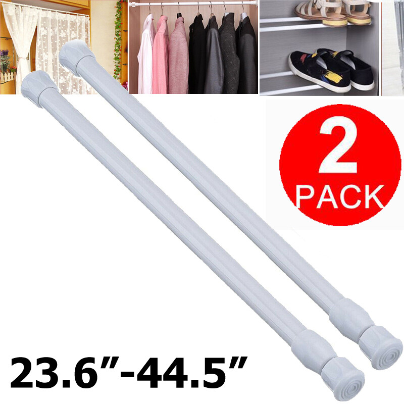 2/4 Pack 24 - 44 in. Spring Tension Shower Curtain Rod, 3 Colors, Adjustable gallery