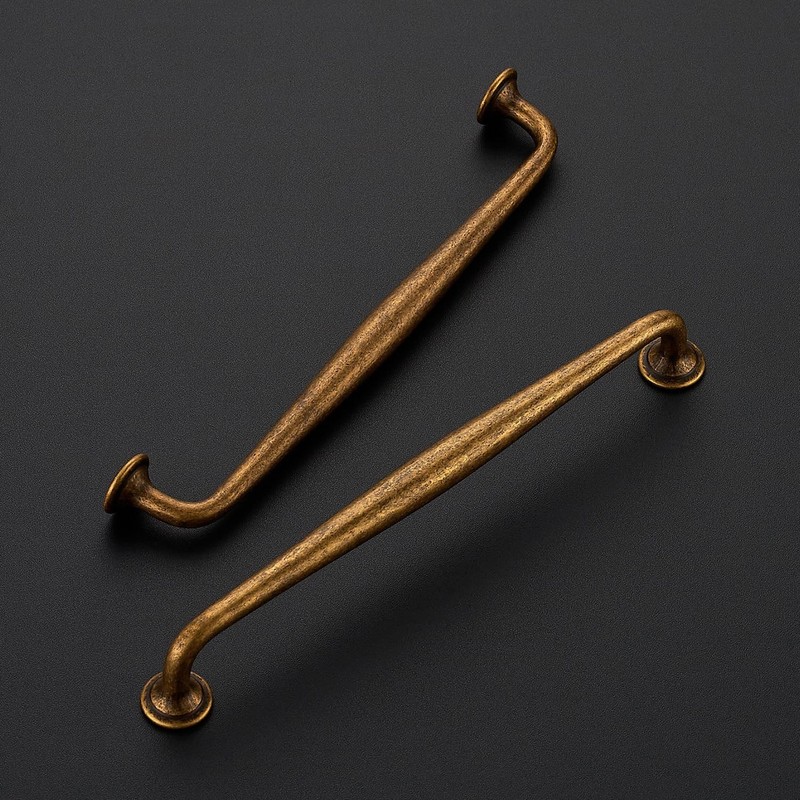 5 Pack 71/2 In Antique Brass Kitchen Cabinet Handles Solid Zinc Pulls gallery