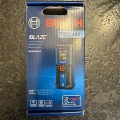 Bosch Blaze 100ft Backlit Laser Measure – Blue (GLM100-23)