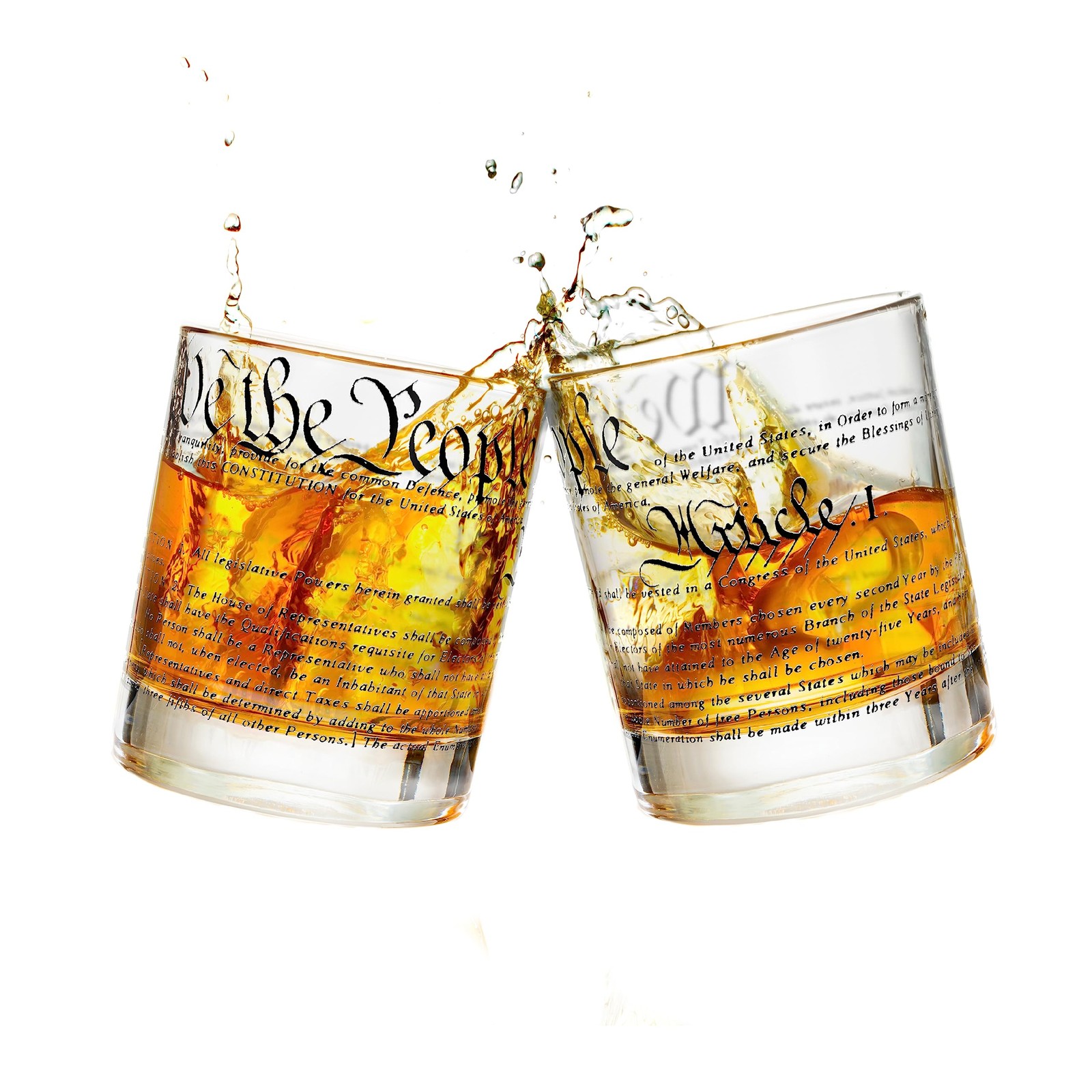 Greenline Goods Whiskey Glasses – United States 10 Ounces, US Constitution gallery
