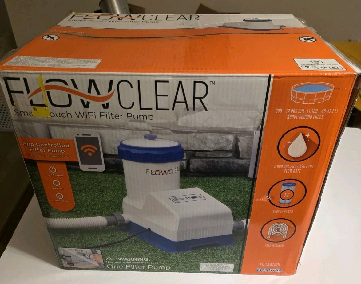 Flowclear 2000 Gal Smart Touch Wifi Above-Ground Pool Pump gallery