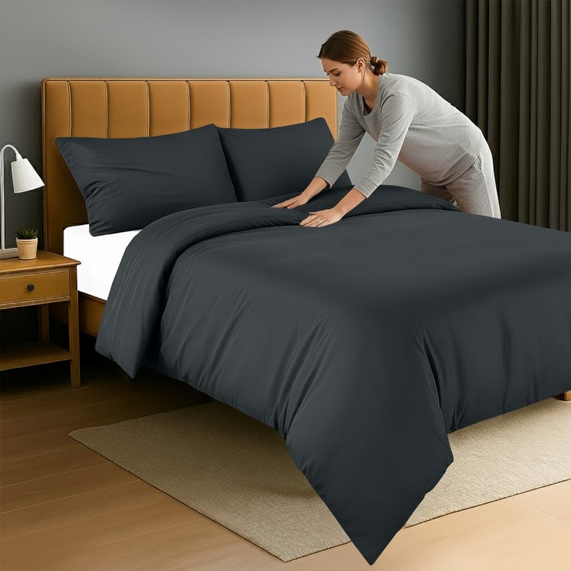 Extra Soft Duvet Cover Luxury Comforter Cover 3PCS Bedding Set for Kids & Adults gallery