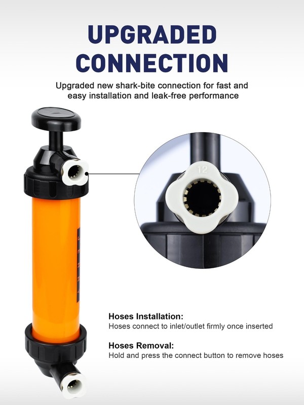 Siphon Pump for Gasoline & Fluids - Manual Fuel Transfer, Oil & Antifreeze Pump gallery