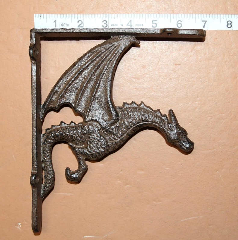 DRAGON SHELF BRACKETS,Corbel,Shelf Brace,All Occasion Gifts,Med-evil Decor,B-11B gallery