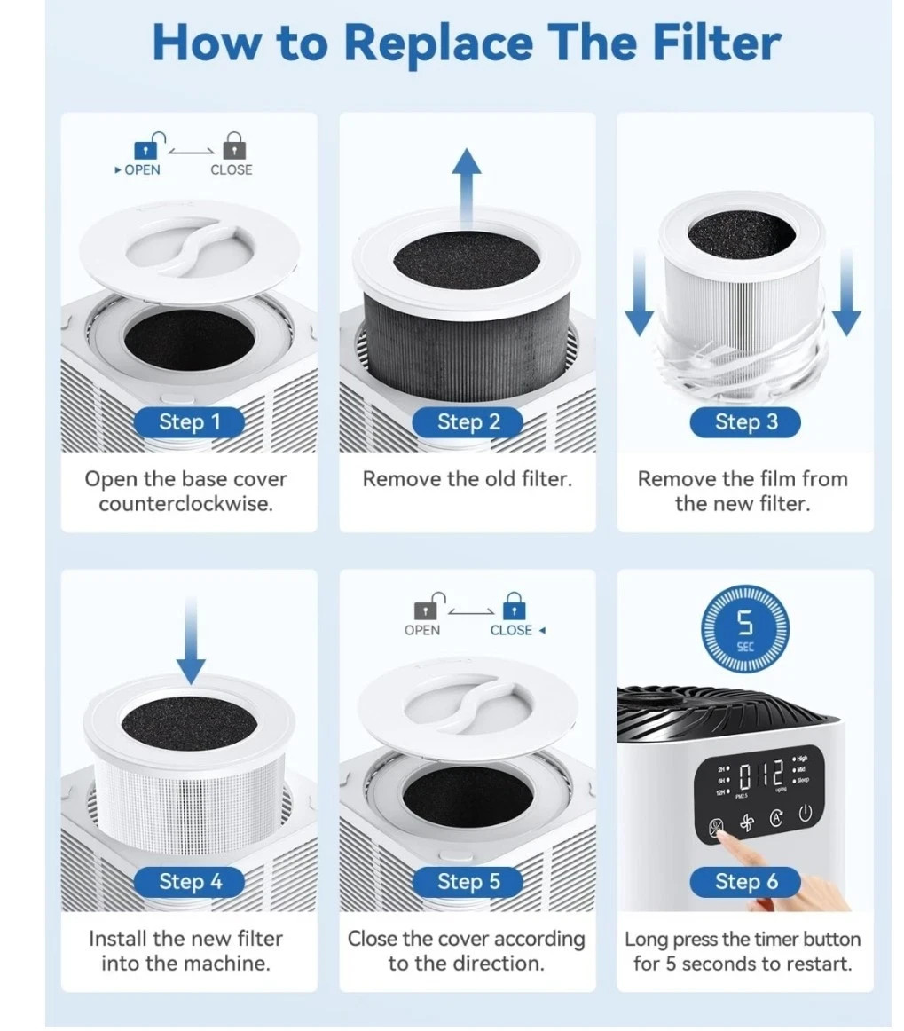 Air Purifier for Home, Air Purifiers for Large Room Up to 1076 Ft², H13 gallery