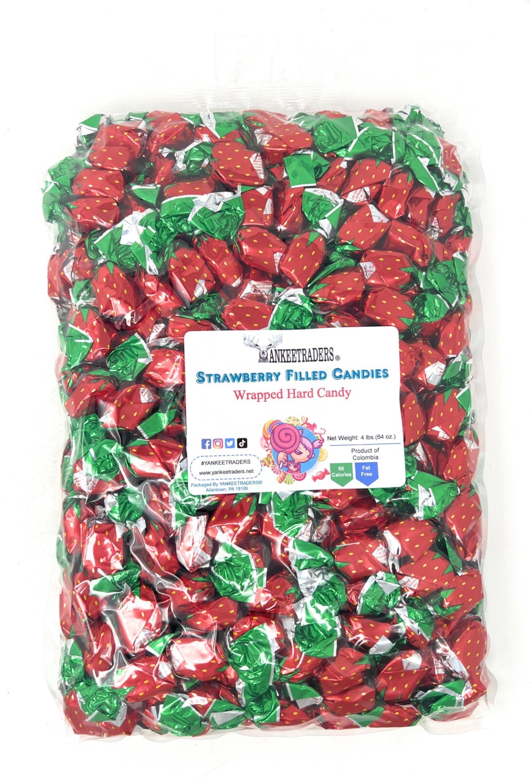 Strawberry Filled, Wrapped Hard Candy - 4 lbs. ~ YANKEETRADERS® ~ FREE SHIPPING gallery