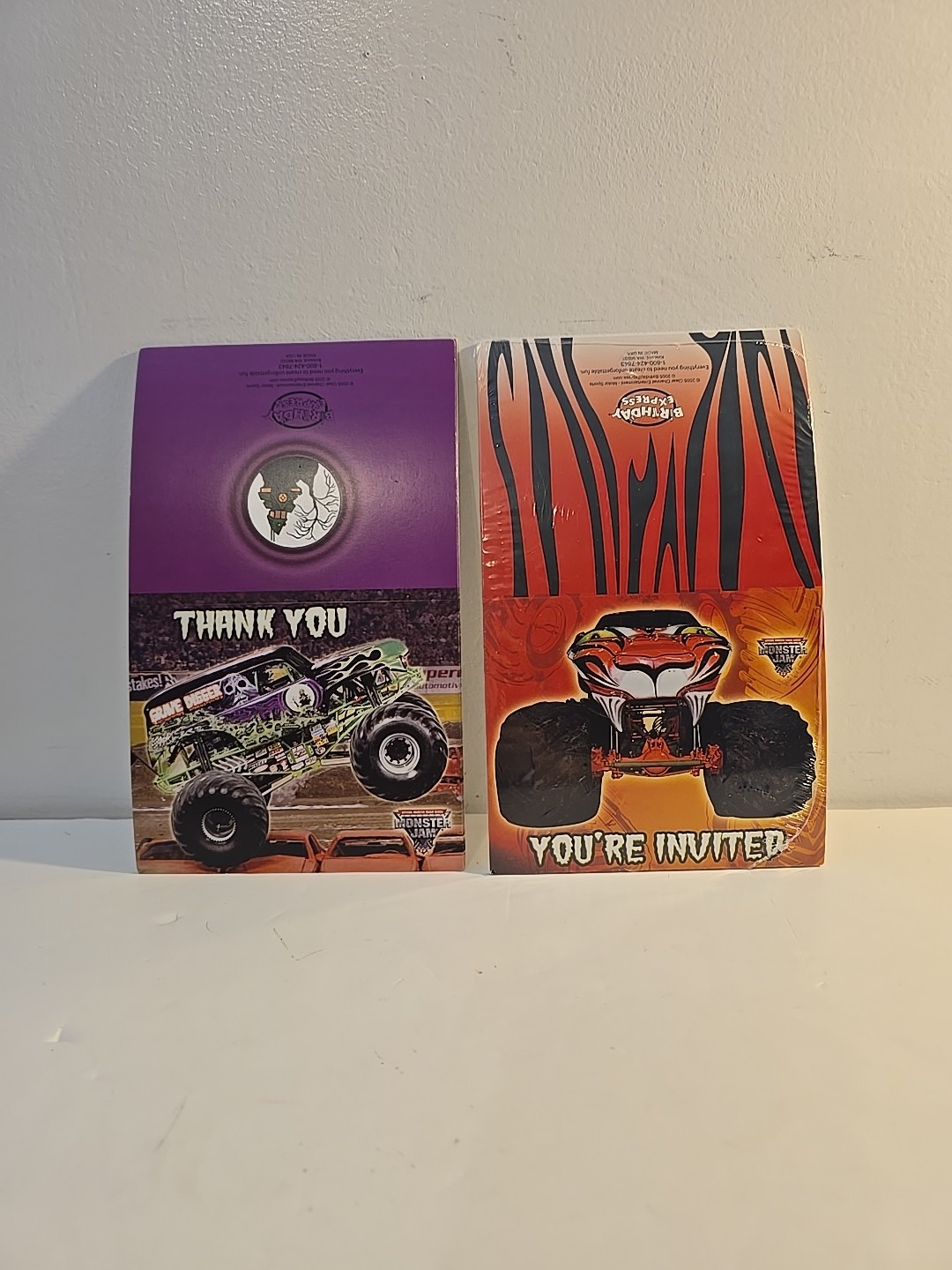 MONSTER JAM SERIES MONSTER TRUCK GRAVE DIGGER BIRTHDAY INVITATIONS+THANK YOU gallery