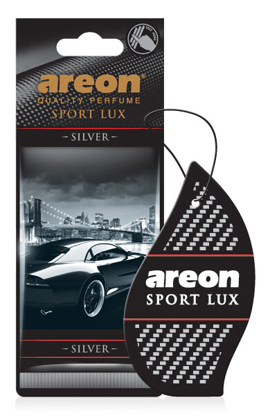Areon Sport LUX Quality Perfume/Cologne Cardboard Car Air Freshener, Silver-12PK gallery