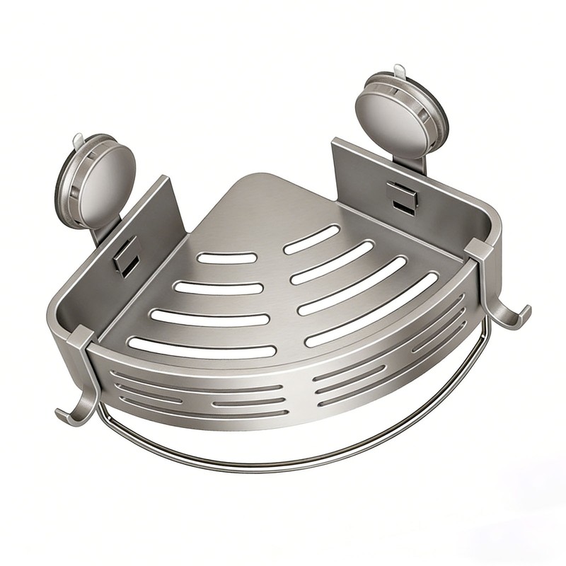 Triangle Suction Cup Corner Shelves, Bathroom Storage Rack Corner Shower Shelf gallery