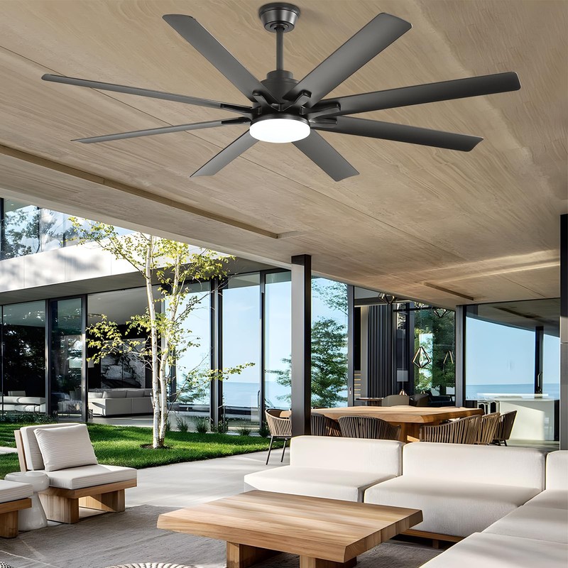 Sofucor 66" Smart Ceiling Fans with Lights,Indoor/Outdoor Ceiling Fan with Light gallery