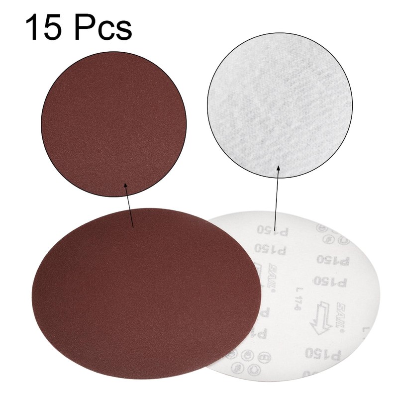 15pcs 8 Inch Hook and Loop Sanding Discs 150-Grits Sandpaper for Orbital Sander gallery