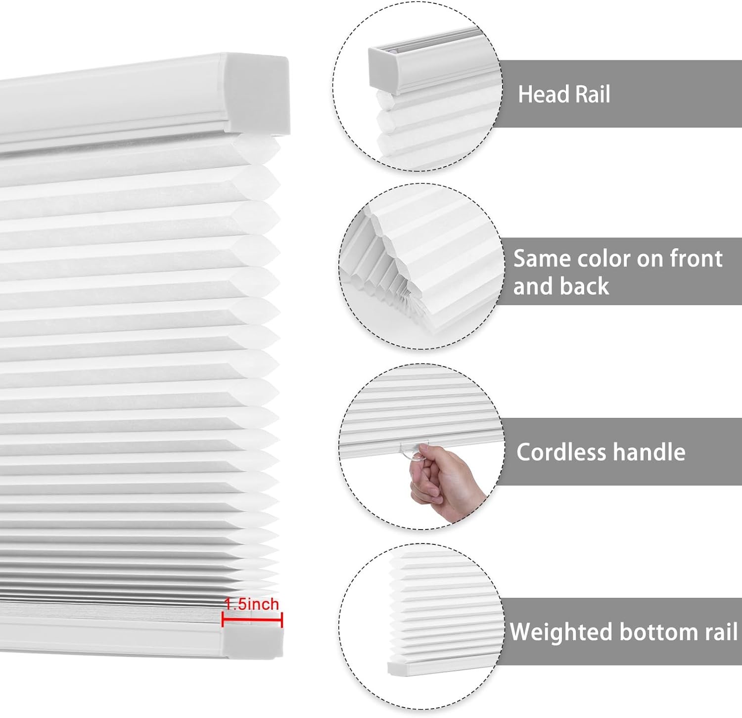 Changshade Light Filtering Window Blind Cordless Honeycomb Shade Cellular Shade gallery