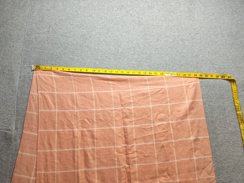 LOFT Blanket One Size Rust Orange Plaid Fringed Edge Large Rectangular Placemat gallery