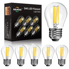 E26 LED Light Bulbs G14 Dimmable Globe Chandelier Bulb Soft White 40W Equivalent