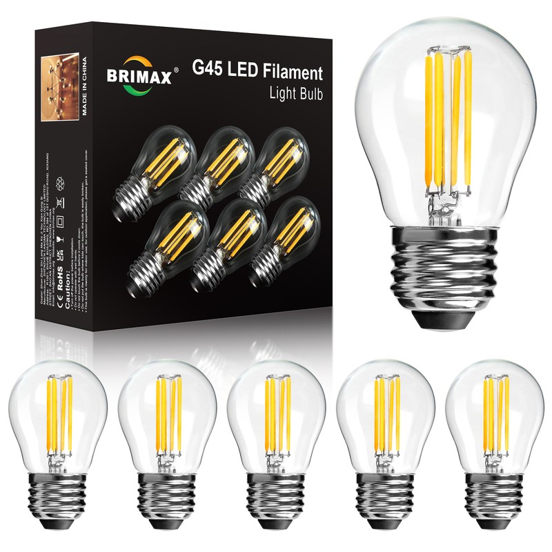 E26 LED Light Bulbs G14 Dimmable Globe Chandelier Bulb Soft White 40W Equivalent gallery