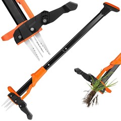 Weed Puller Tool, Stand Up Weed Puller Heavy Duty, Weeding Tool with 39″ Ergo…