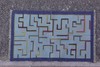 Rugmoda Cotton Blue Geometric Maze Rug 3x5 ft Modern Flatweave Dhurrie Area Rug gallery