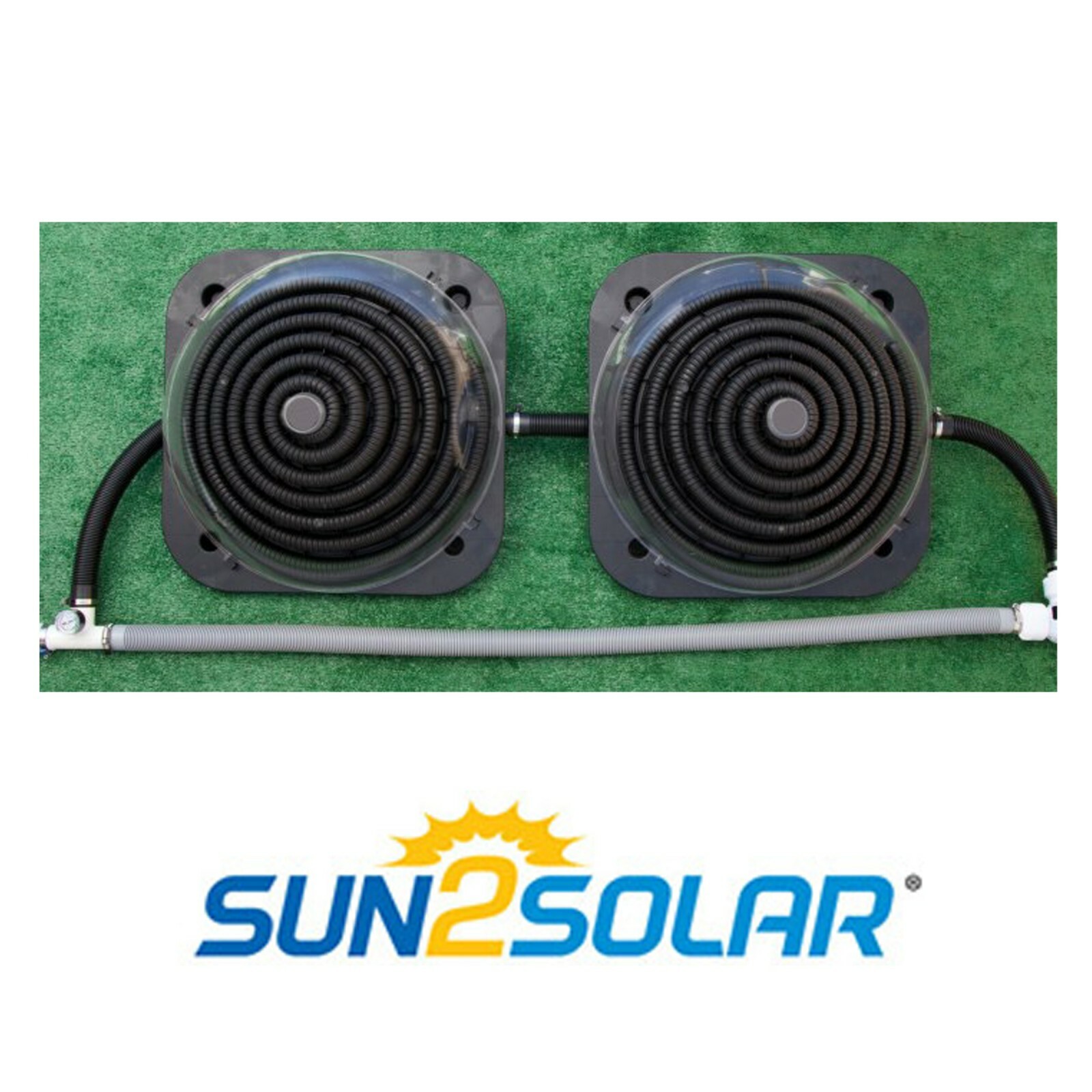 2 PACK Sun2Solar Deluxe Above Ground Swimming Pool Solar Heater w/ Bypass Valve gallery