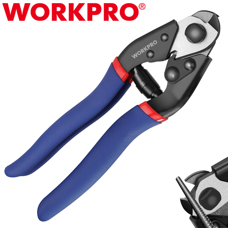 WORKPRO 7.5" Cable Cutter Heavy Duty Wire Rope Cutter Chrome Vanadium Steel Jaws gallery