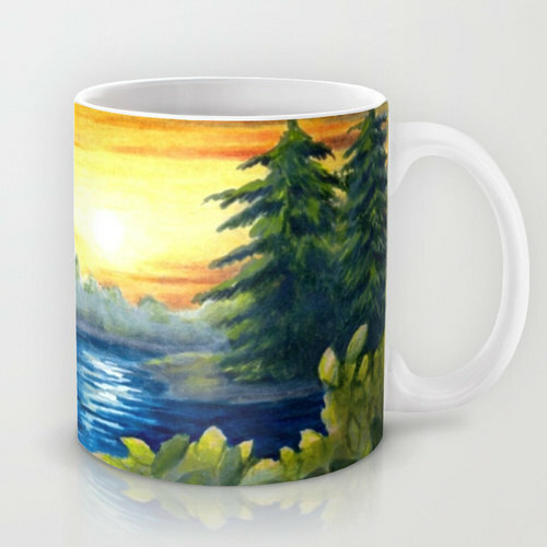 Coffee Mug Cup 11oz or 15oz Bird 63 Crow Raven art painting L.Dumas gallery