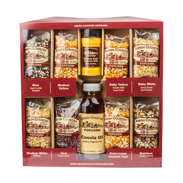Amish Country Popcorn Gift Box 8, 4 Oz Bags-Non-GMO, Whole Grain gallery
