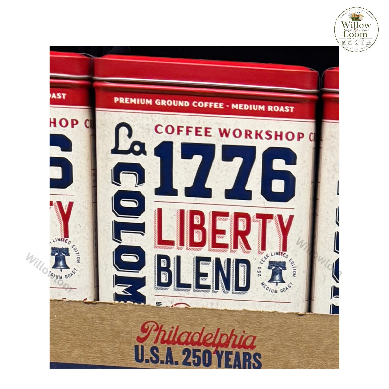 La Colombe 1776 Liberty Blend Medium Roast Ground Coffee Tin 250 Year 12 oz gallery