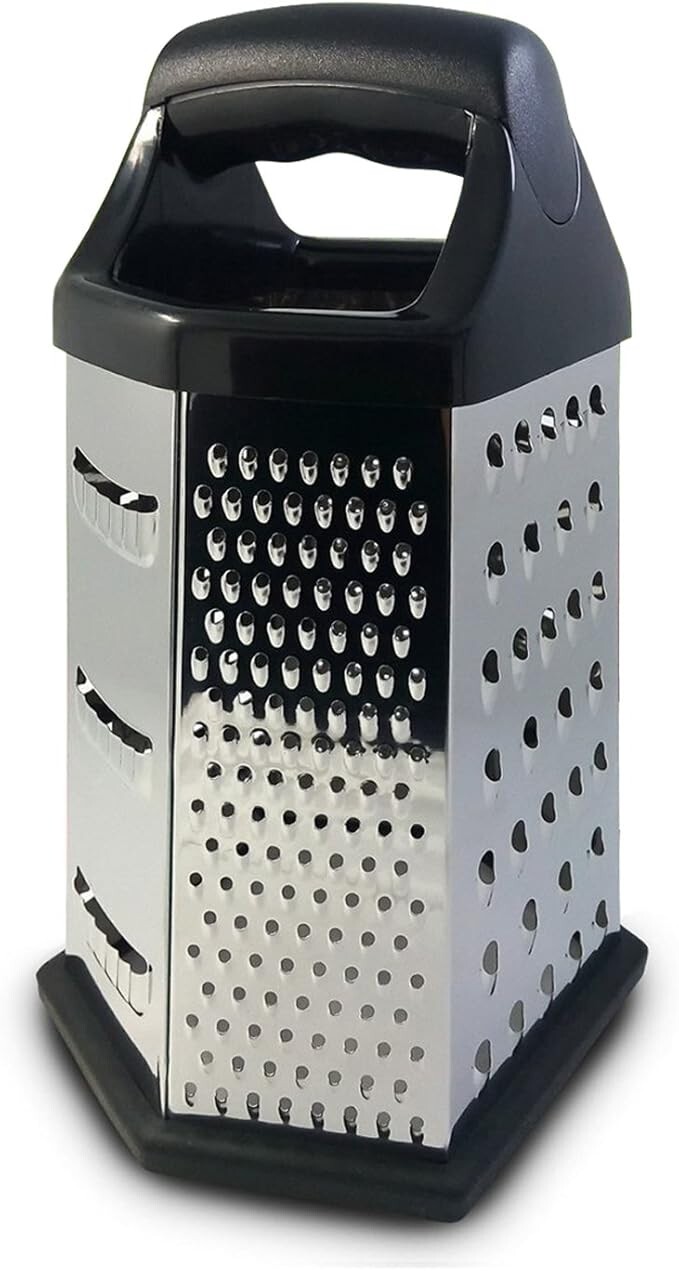 Box Graters for Kitchen, 6 Sided, Multi-purpose Cheese/Veggies, Stainless Steel gallery