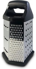 Box Graters for Kitchen, 6 Sided, Multi-purpose Cheese/Veggies, Stainless Steel