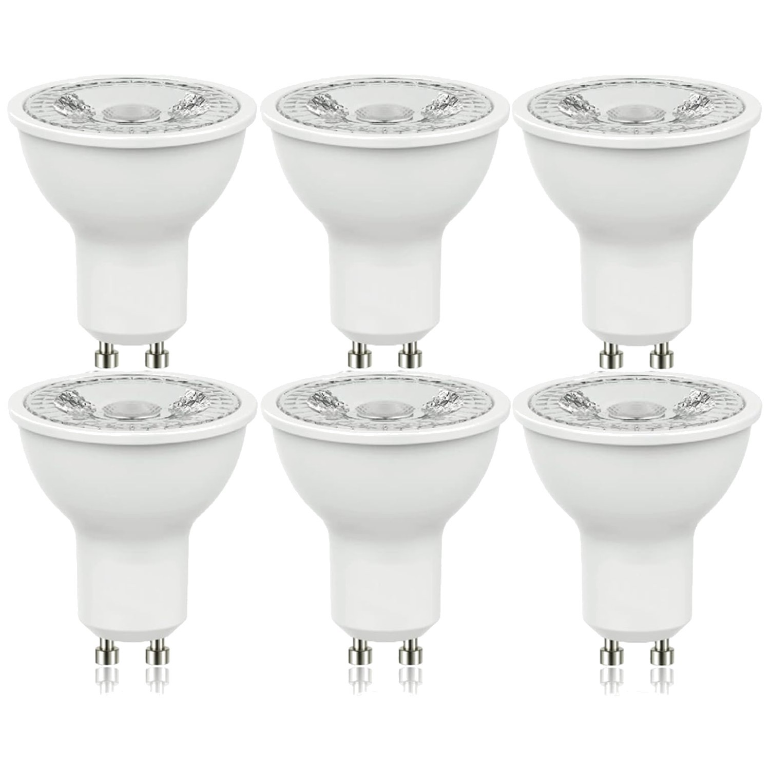 Energy Saving GU10 LED Bulbs, 5W Soft White 3000K, 38° Beam Angle, 6 Pack gallery