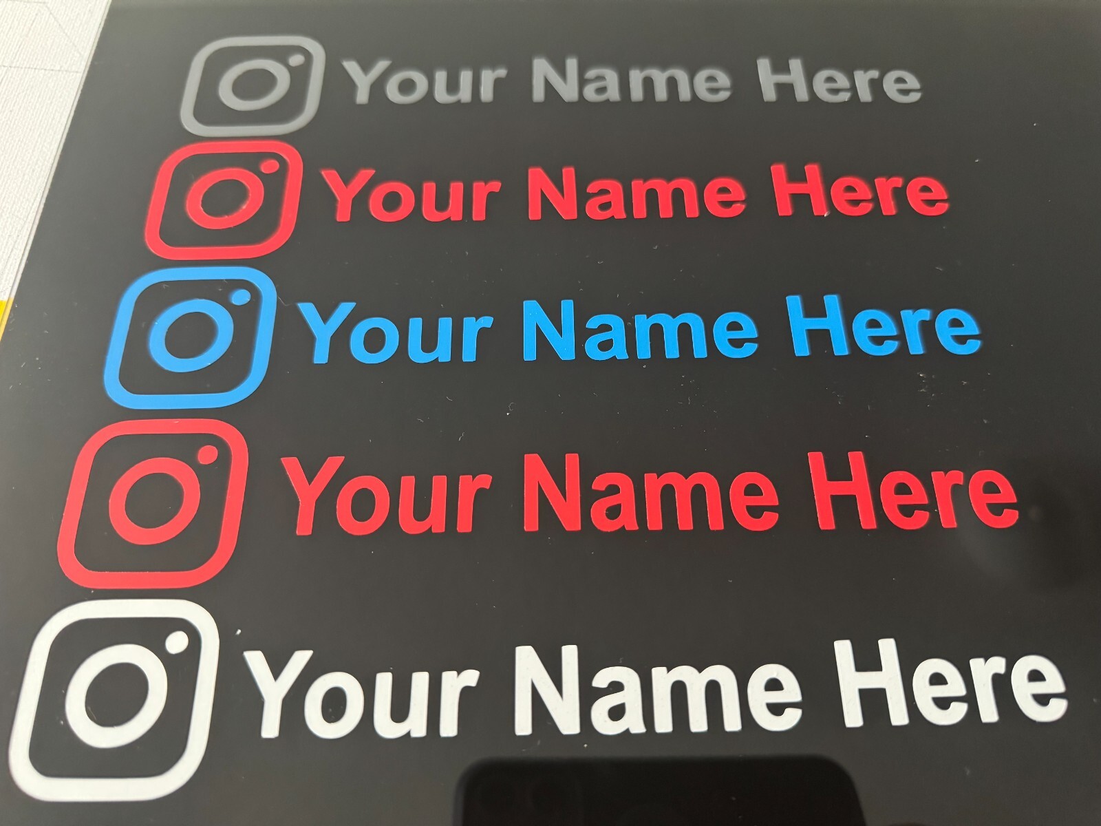 Personalized Instagram Sticker Decal (Contact us for great %%% on 20pcs plus). gallery