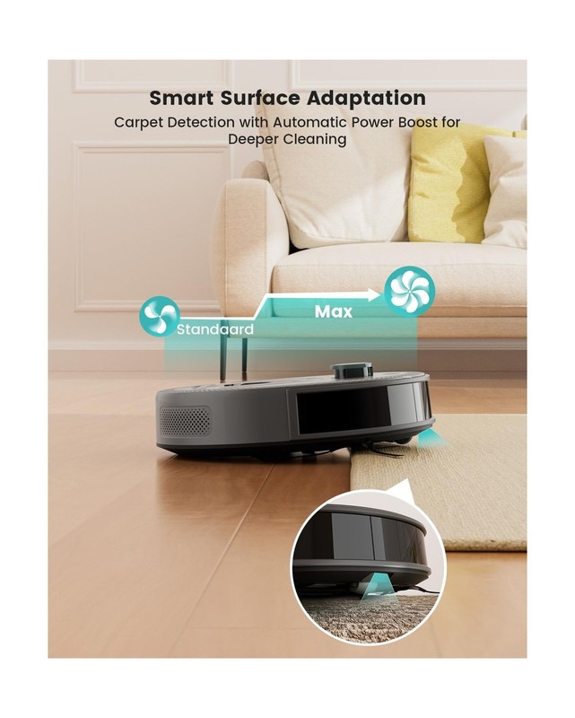 Lefant LiDAR Robot Vacuum and Mop, Upgraded 190° PSD Obstacle Avoidance, 50 gallery