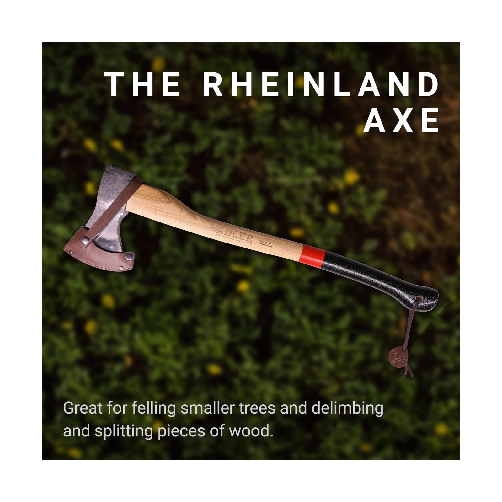 Adler Rheinland Axe - Classic German Axe for Felling & Delimbing Small Trees,... gallery