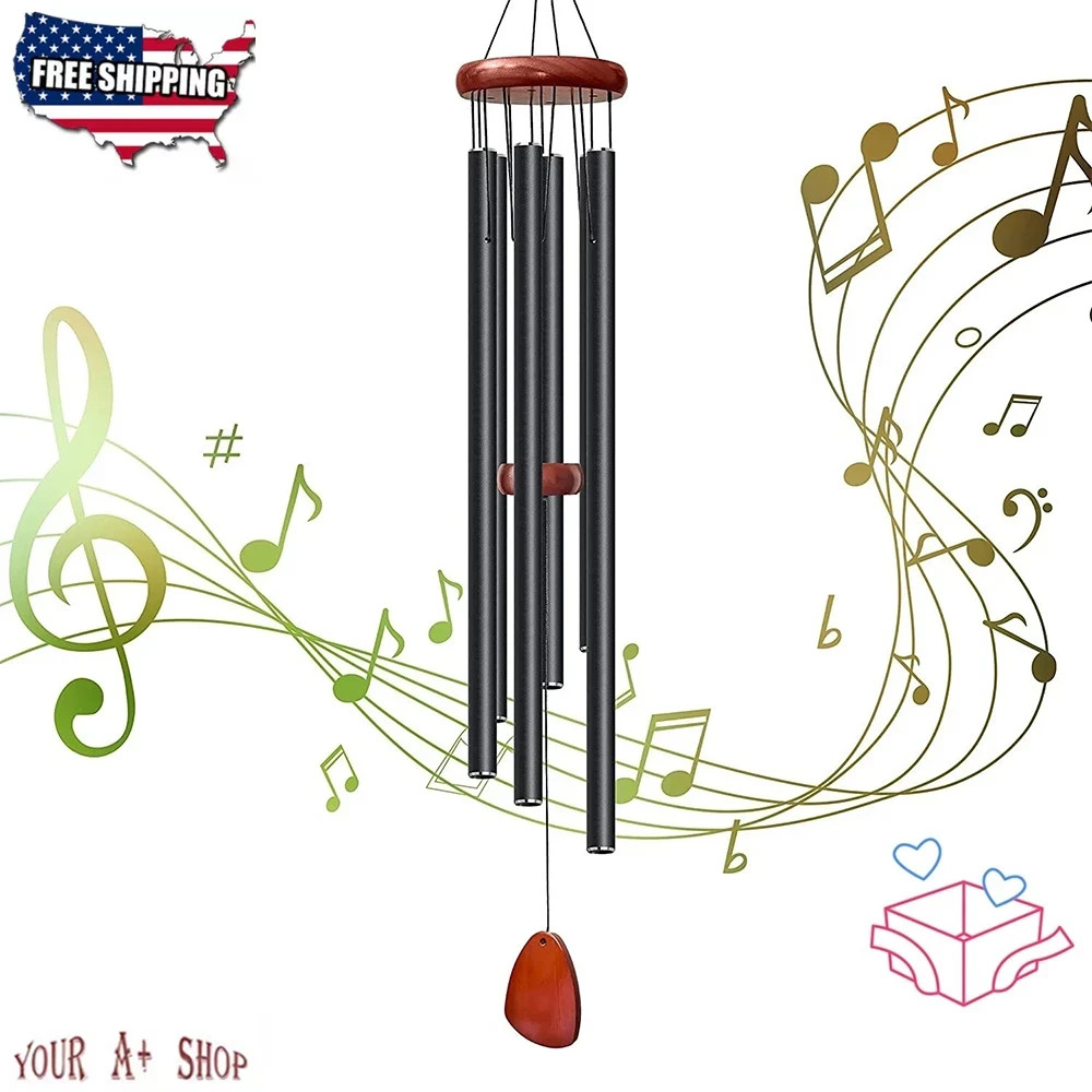 36" Wind Chimes Outdoor Deep Tone Windchime Tuned Garden Decoration Adjustable gallery