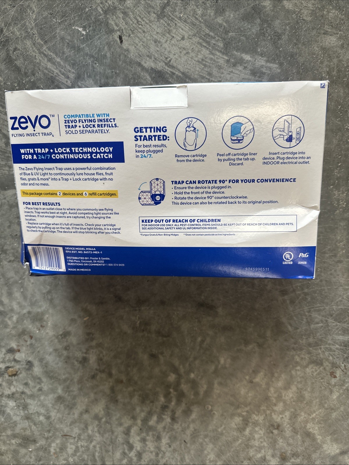 Zevo Flying Insect Trap Starter Kit 2 Devices + 6 Refills gallery
