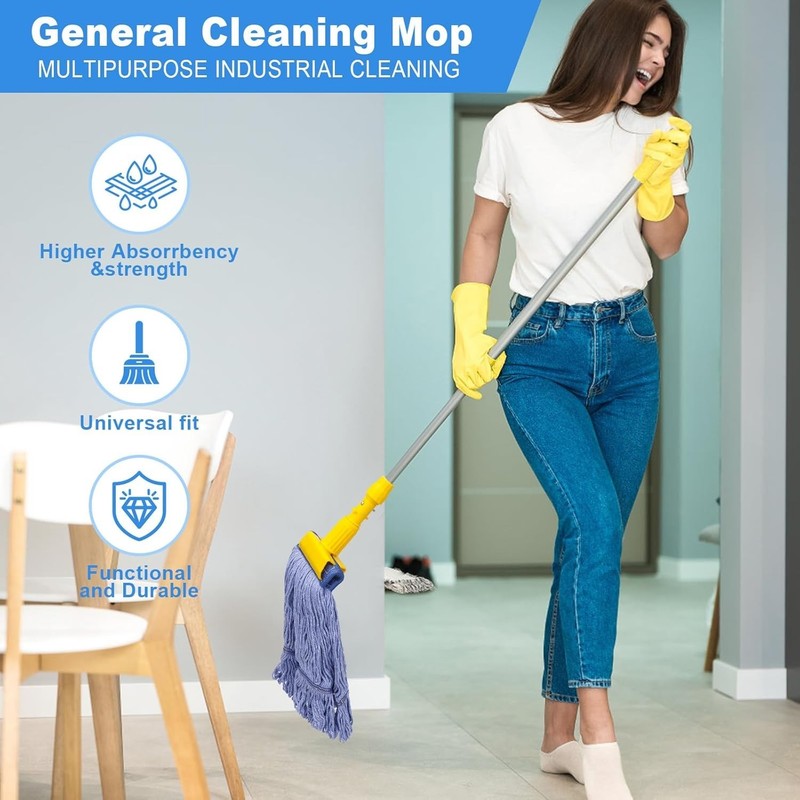 2 Pack Mop Head Replacement, Cleaning Heavy Duty Mop Head Commercial Replacement gallery