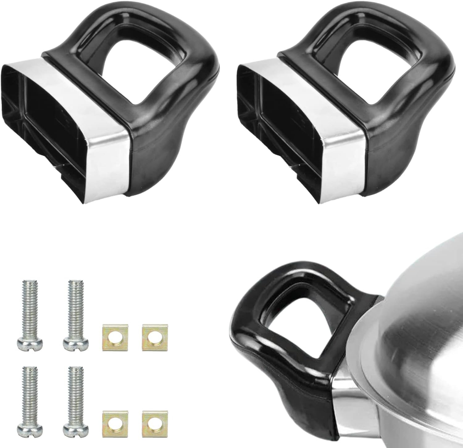 Replacement Pot Side Handles Universal Metal Pan Handle for Cookware 2 Pack gallery